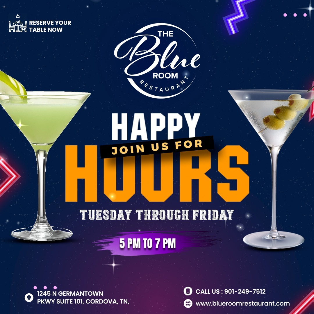 HAPPY HOUR TUESDAY TO FRIDAY 5 PM - 7 PM